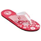 Women's Oklahoma Sooners Floral Flip Flop Sandals, Size: Small, Multi
