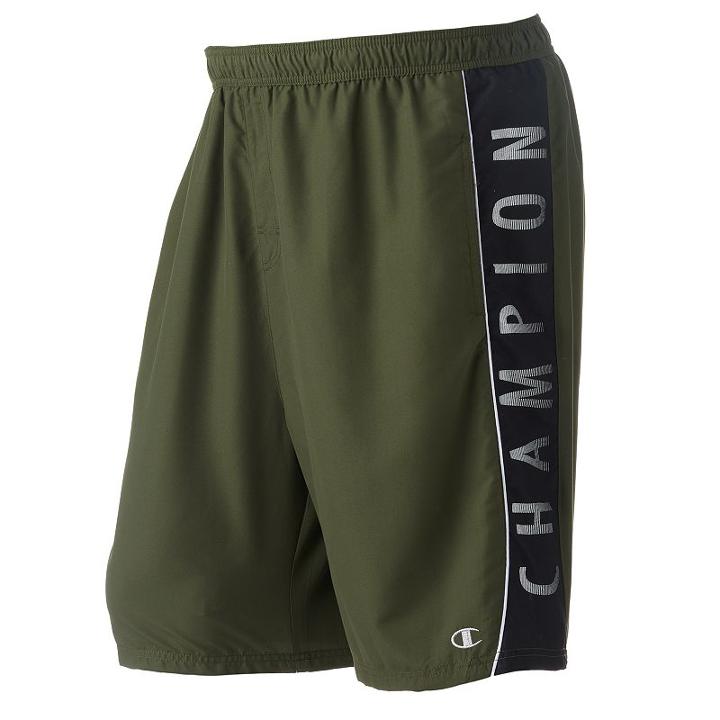 Big & Tall Champion Microfiber Logo Swim Trunks, Men's, Size: 2xb, Green