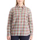 Plus Size Chaps Plaid Button-down Shirt, Women's, Size: 2xl, Green