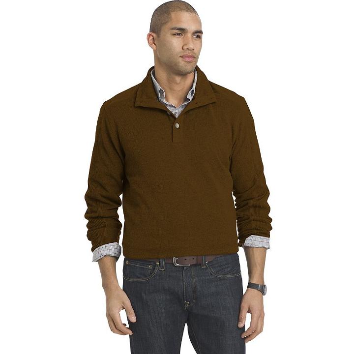 Big & Tall Van Heusen Classic-fit Mockneck Fleece Sweater, Men's, Size: 3xl Tall, Brt Orange