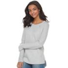 Women's Sonoma Goods For Life&trade; Raglan Crewneck Sweater, Size: Xl, Light Grey