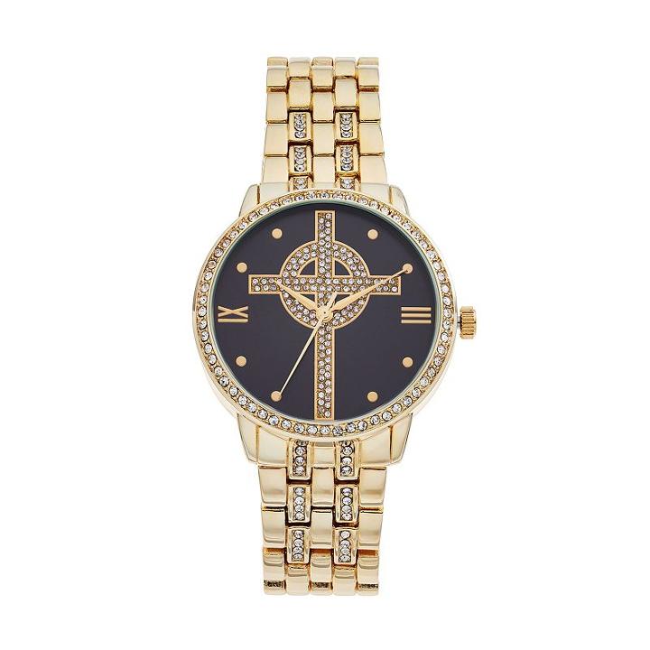 Women's Celtic Cross Crystal Watch, Yellow