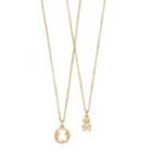Lc Lauren Conrad Punch Out Teddy Bear Pendant Necklace, Women's, Gold