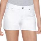 Women's Jennifer Lopez Raw Edge Jean Shorts, Size: 14, White