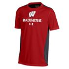 Boys 8-20 Under Armour Wisconsin Badgers Colorblock Tech Tee, Boy's, Size: L(14/16), Red