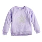 Baby Girl Jumping Beans&reg; Embroidered Plush Pullover, Size: 12 Months, Med Purple