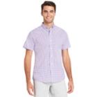 Men's Izod Advantage Cool Fx Regular-fit Plaid Moisture-wicking Button-down Shirt, Size: Medium, Brt Purple