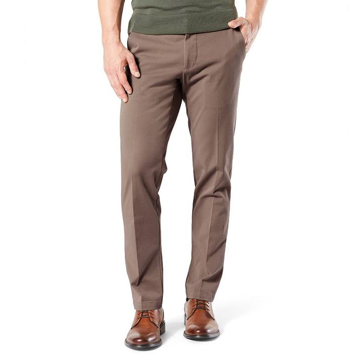Men's Dockers&reg; Smart 360 Flex Straight-fit Workday Khaki Pants D2, Size: 29x32, Med Brown