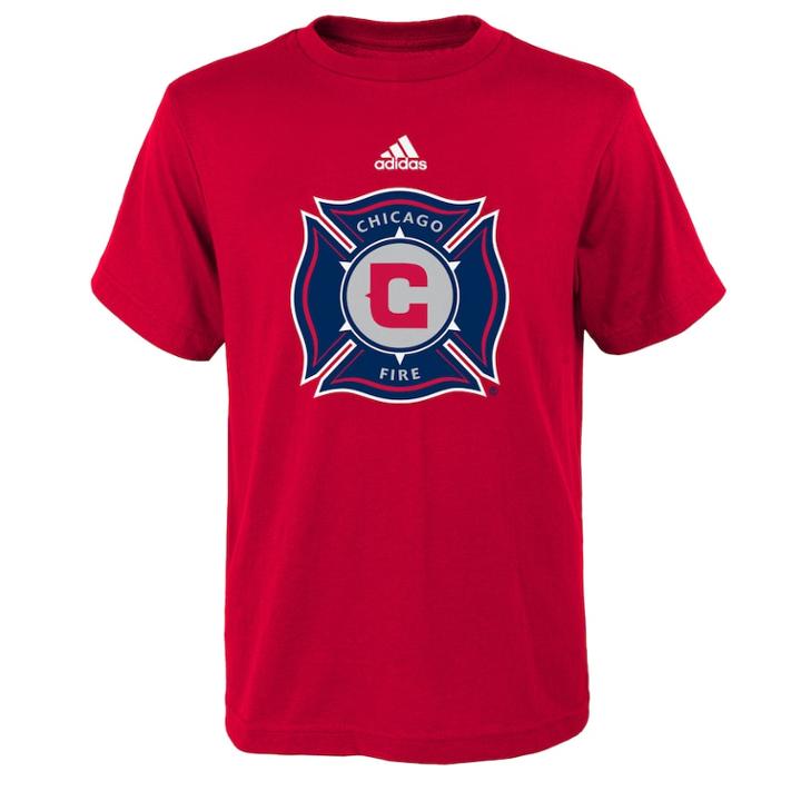 Boy's 8-20 Adidas Chicago Fire Logo Tee, Size: L 14-16, Red