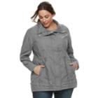 Plus Size Be Boundless Anorak Jacket, Women's, Size: 3xl, Grey (charcoal)