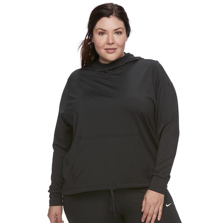 Plus Size Nike Funnel Neck Hoodie, Women's, Size: 3xl, Grey (charcoal)