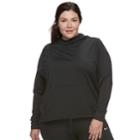 Plus Size Nike Funnel Neck Hoodie, Women's, Size: 3xl, Grey (charcoal)