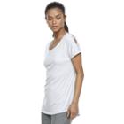 Women's Tek Gear&reg; Lattice Shoulder Tee, Size: Medium, White