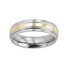 Lovemark Two Tone Stainless Steel Men's Wedding Band, Size: 13, Multicolor