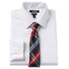 Men's Apt. 9&reg; Slim-fit Dress Shirt & Tie Set, Size: L-32/33, White