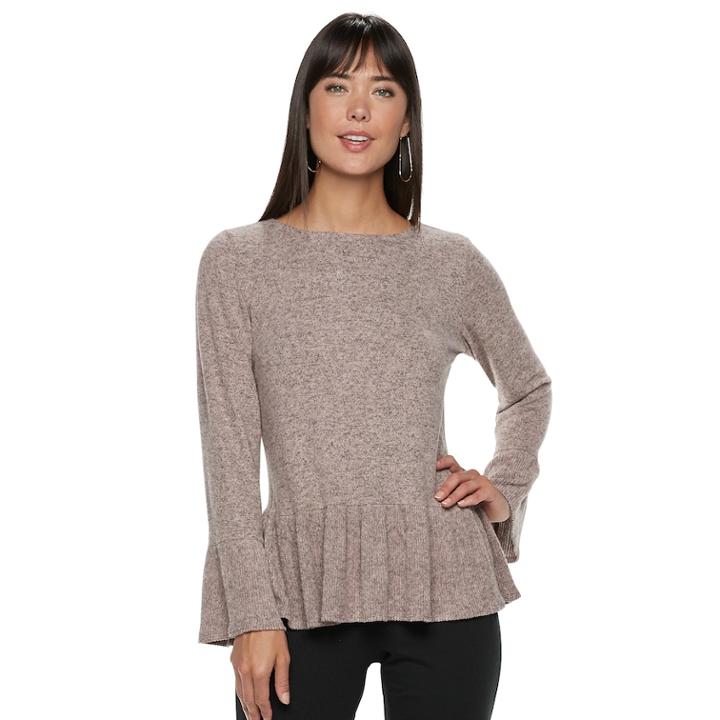 Women's Elle&trade; Peplum Top, Size: Xs, Light Pink