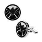 Marvel Agents Of S.h.i.e.l.d. Stainless Steel Cuff Links, Men's, Black
