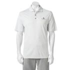Men's Pebble Beach Classic-fit Tonal Jacquard Performance Golf Polo, Size: Large, White