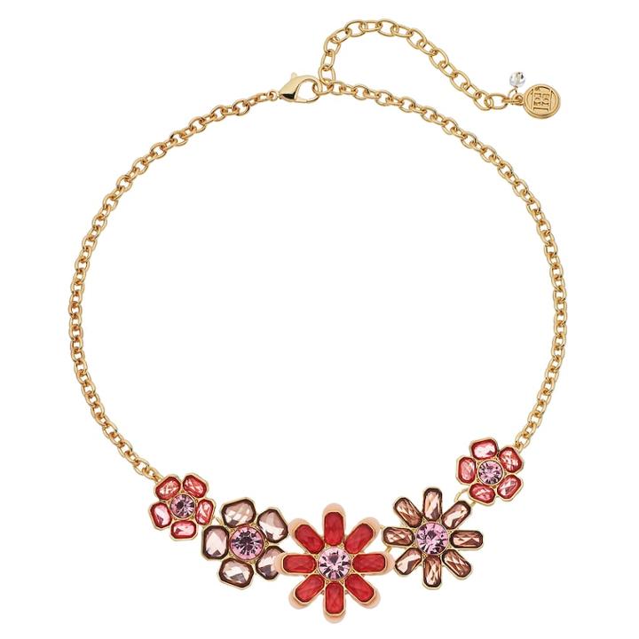 Dana Buchman Peach Floral Link Statement Necklace, Women's, Pink