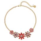 Dana Buchman Peach Floral Link Statement Necklace, Women's, Pink