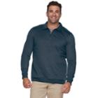 Big & Tall Croft & Barrow&reg; Classic-fit Extra-soft Quarter-zip Pullover, Men's, Size: 4xb, Dark Blue