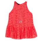 Girls 7-16 Iz Amy Byer Crochet Lace Cut-away Peplum Top, Girl's, Size: Small, Lt Orange