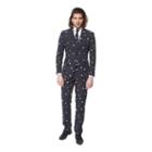 Men's Opposuits Slim-fit Pac-man Suit & Tie Set, Size: 50 - Regular, Black