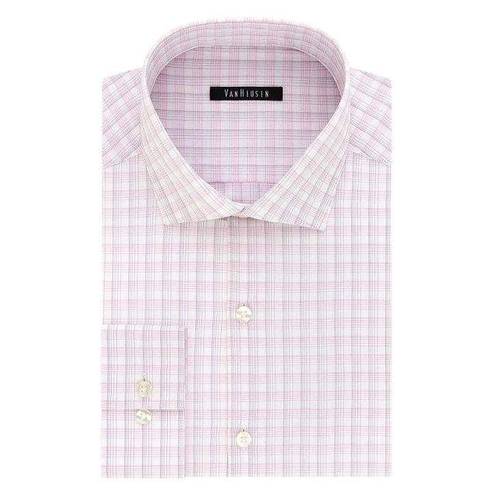 Men's Van Heusen Fresh Defense Slim-fit Dress Shirt, Size: 16.5-32/33, Light Pink