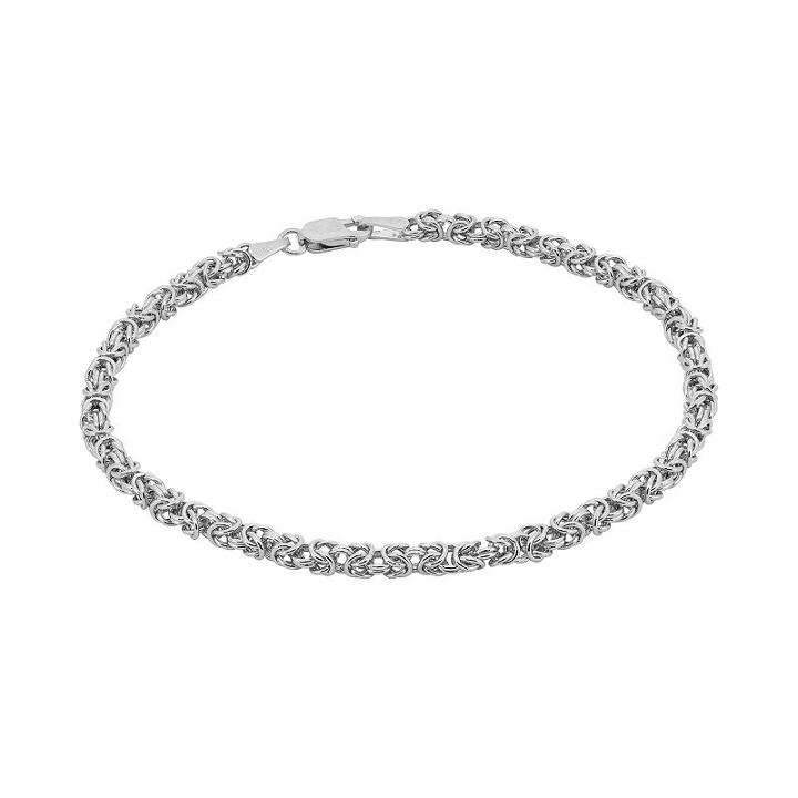 Sterling Silver Byzantine Bracelet, Women's, Size: 7.5, Grey