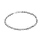 Sterling Silver Byzantine Bracelet, Women's, Size: 7.5, Grey