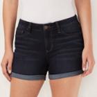 Women's Lc Lauren Conrad Cuffed Jean Shorts, Size: 14, Blue