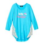 Girls 7-16 It's Our Time Crochet Lace Insert Tee, Girl's, Size: Medium, Green Oth