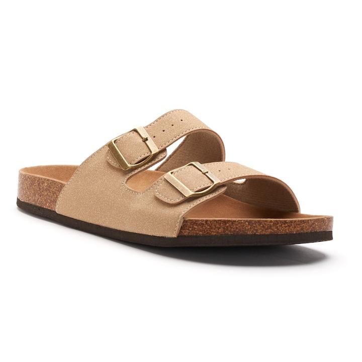 Men's Rock & Republic Double-buckle Sandals, Size: Medium, Med Beige