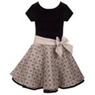 Girls 4-6x Jessica Ann Short Sleeve Velvet Dress, Size: 6, Gold