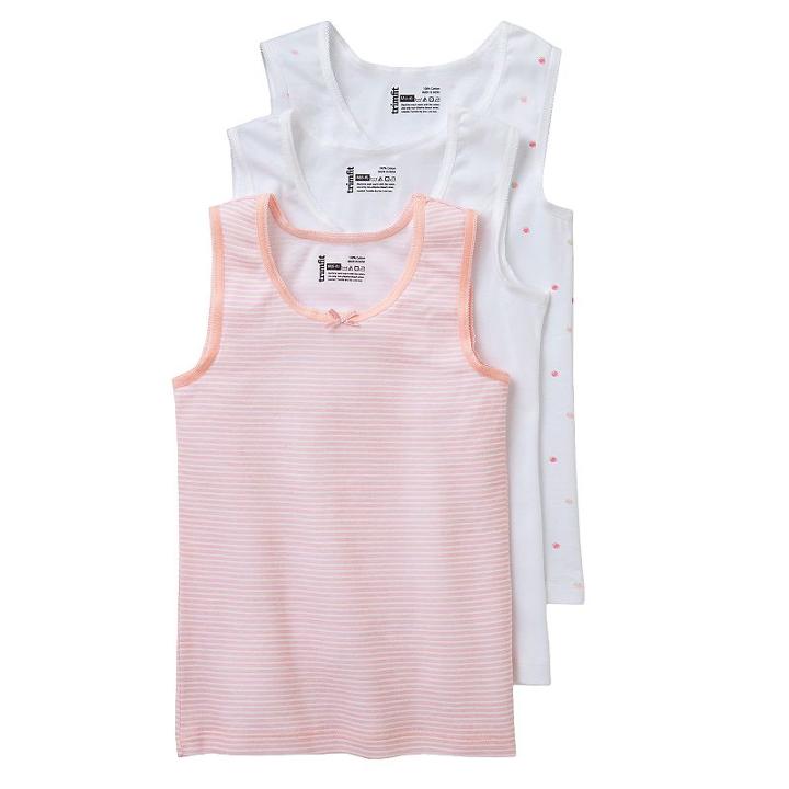 Trimfit 3-pk. Sports Tanks - Girls, Girl's, Size: 4-6, Orange Oth