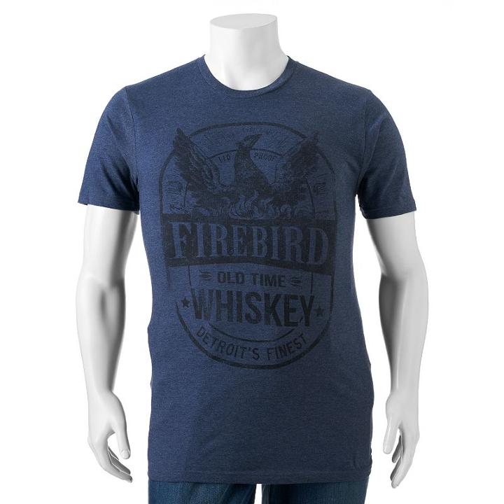 Big & Tall Sonoma Goods For Life&trade; Firebird Whiskey Tee, Men's, Size: L Tall, Blue (navy)