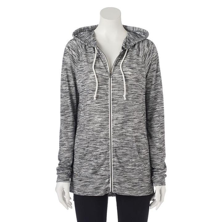 Juniors' So&reg; Vented Hoodie, Girl's, Size: Xs, Dark Grey