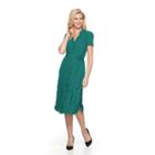 Women's Dana Buchman Pintuck Shirtdress, Size: Xl, Green