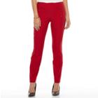 Women's Apt. 9&reg; Brynn Pull-on Skinny Pants, Size: 4 T/l, Red