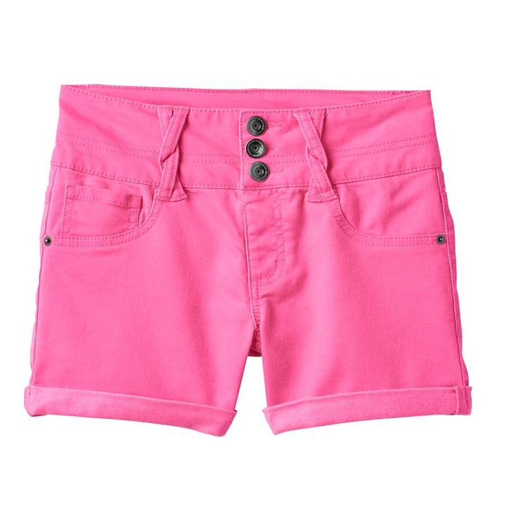 Girls 7-16 & Plus Size So&reg; Braided Belt Loop High-waist Shorts, Girl's, Size: 14, Brt Pink
