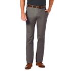 Men's Haggar Coastal Comfort Slim-fit Stretch Flat-front Chino Pants, Size: 32x34, Med Grey