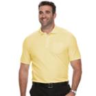 Big & Tall Croft & Barrow&reg; Classic-fit Easy-care Pique Performance Pocket Polo, Men's, Size: 3xl Tall, Med Yellow