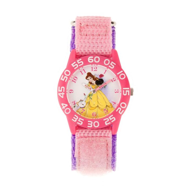 Disney's Beauty And The Beast Princess Belle Time Teacher Watch, Adult Unisex, Size: Medium, Pink