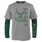 Boys 8-20 Milwaukee Bucks Tee Combo Set, Size: L 14-16, Grey