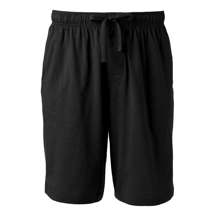 Men's Croft & Barrow Solid Knit Jams Shorts, Size: Medium, Black