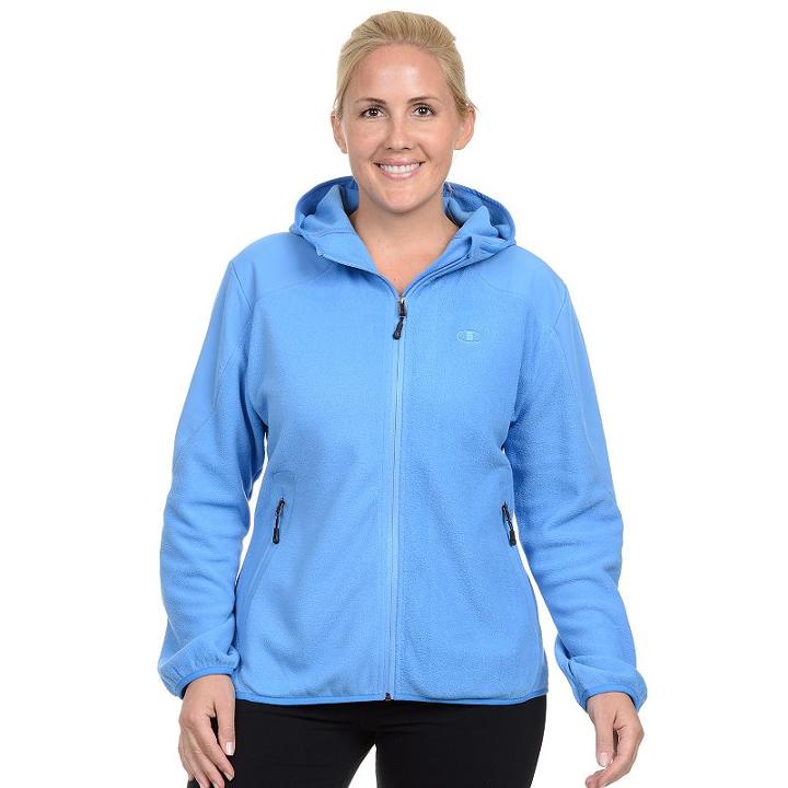Plus Size Champion Hooded Fleece Jacket, Women's, Size: 1xl, Blue