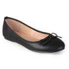 Journee Collection Vika Women's Ballet Flats, Girl's, Size: Medium (9), Black