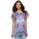 Women's World Unity Lace Shark-bite Top, Size: Xl, Brown