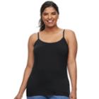 Juniors' Plus Size So&reg; Satin-trim Camisole, Teens, Size: 2xl, Black