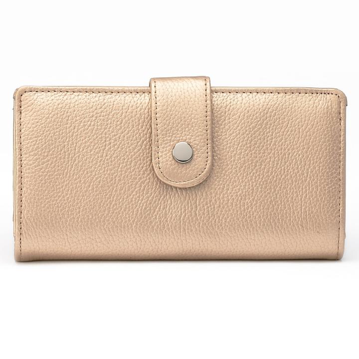 Apt. 9&reg; Soho Leather Rfid-blocking Tab Clutch, Women's, Gold